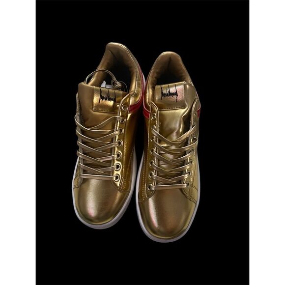 Trump Sneakers Men's Gold Patriotic Sneakers Size 7 - Picture 11 of 16